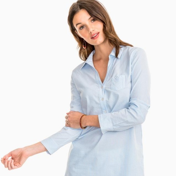Southern Tide Tops - Southern Tide KASEY SEERSUCKER TUNIC TOP